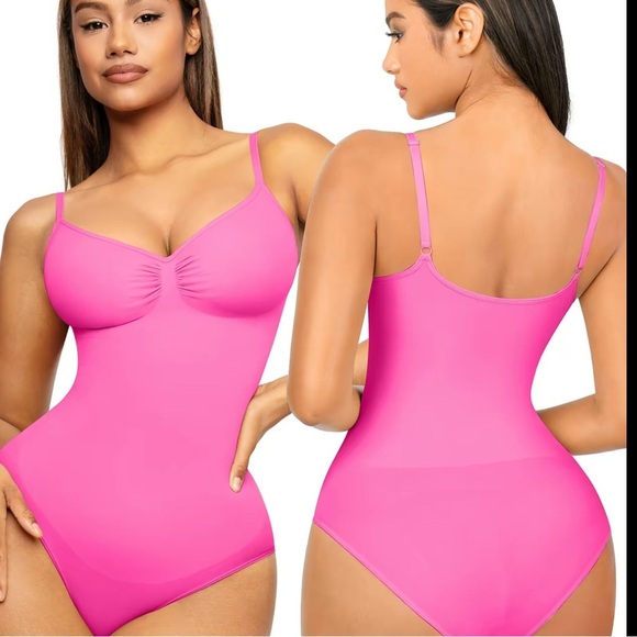 Women’s Vibrant Pink Shapewear Bodysuit - Picture 2 of 2